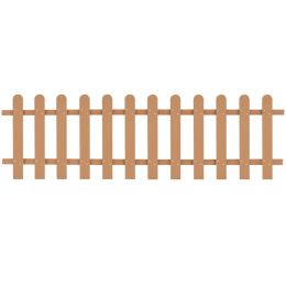 Picket Fence WPC 78.7"x23.6" (Color: Brown)