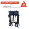 Rolling Collapsible Garden Cart Camping Wagon, with 360 Degree Swivel Wheels & Adjustable Handle, 220lbs Weight Capacity,Brown