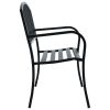Garden Bench 49.2" Black Steel