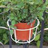 Flower Pot Basket Holder Iron Craft Balcony Garden Plant Planter Home Decor