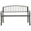 Garden Bench 49.2" Steel Gray